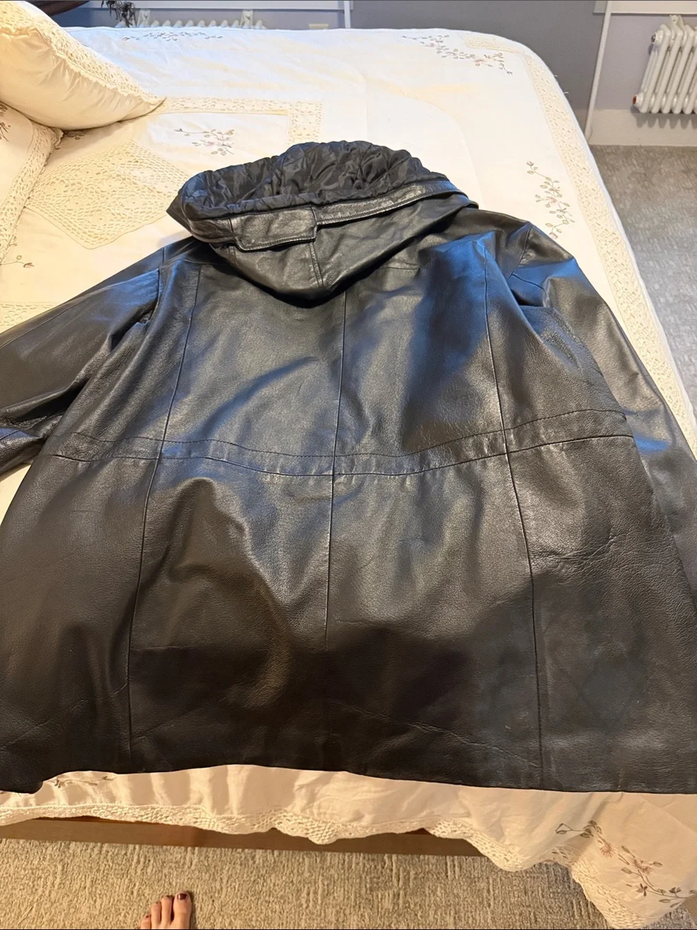 Leather coat